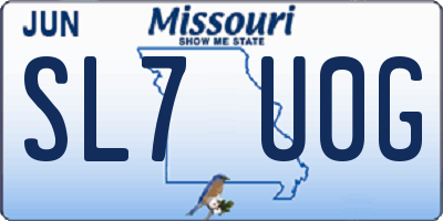 MO license plate SL7U0G