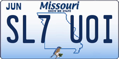 MO license plate SL7U0I