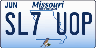 MO license plate SL7U0P