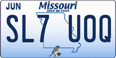 MO license plate SL7U0Q