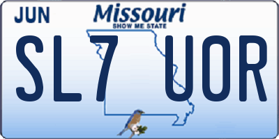 MO license plate SL7U0R