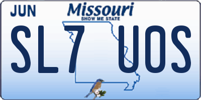 MO license plate SL7U0S