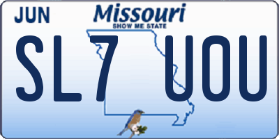 MO license plate SL7U0U