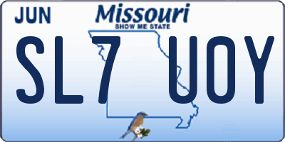 MO license plate SL7U0Y
