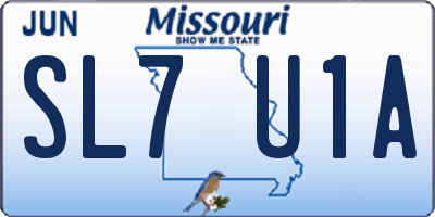 MO license plate SL7U1A
