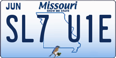 MO license plate SL7U1E