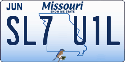 MO license plate SL7U1L