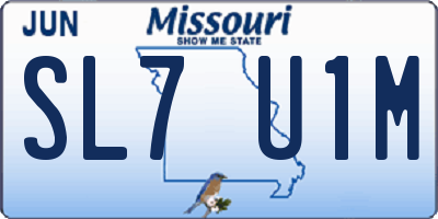 MO license plate SL7U1M
