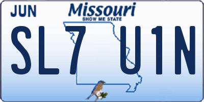 MO license plate SL7U1N