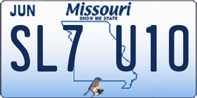 MO license plate SL7U1O