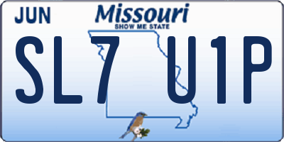MO license plate SL7U1P