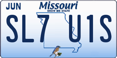 MO license plate SL7U1S