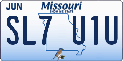 MO license plate SL7U1U