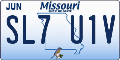 MO license plate SL7U1V