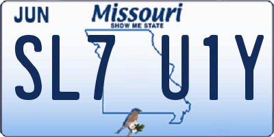 MO license plate SL7U1Y