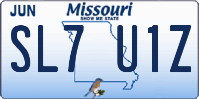 MO license plate SL7U1Z