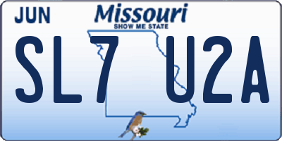 MO license plate SL7U2A