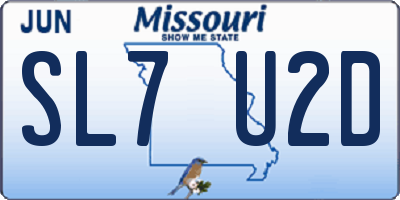 MO license plate SL7U2D