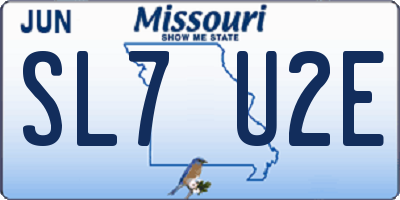 MO license plate SL7U2E