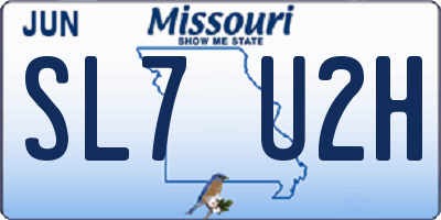 MO license plate SL7U2H