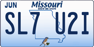 MO license plate SL7U2I