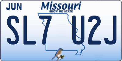 MO license plate SL7U2J