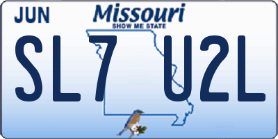 MO license plate SL7U2L