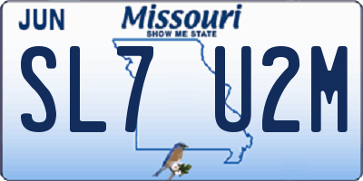 MO license plate SL7U2M