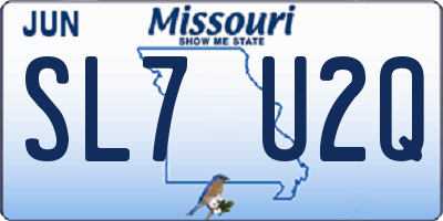 MO license plate SL7U2Q