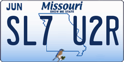 MO license plate SL7U2R