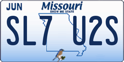 MO license plate SL7U2S