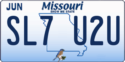 MO license plate SL7U2U