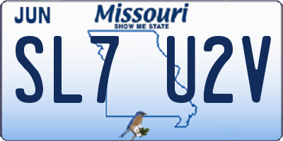 MO license plate SL7U2V