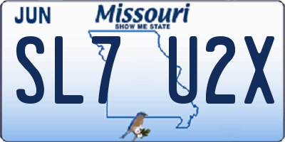 MO license plate SL7U2X