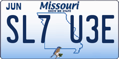 MO license plate SL7U3E