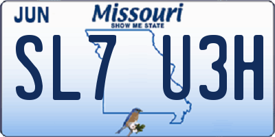 MO license plate SL7U3H