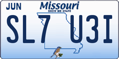 MO license plate SL7U3I