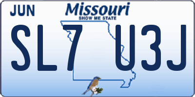 MO license plate SL7U3J