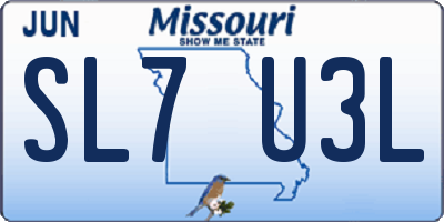 MO license plate SL7U3L