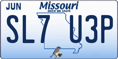 MO license plate SL7U3P