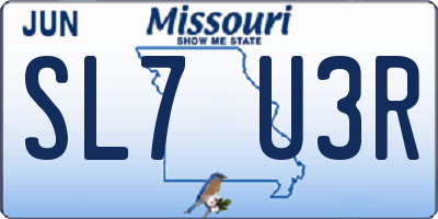 MO license plate SL7U3R