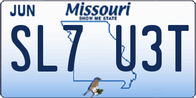 MO license plate SL7U3T