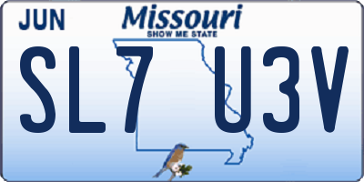 MO license plate SL7U3V