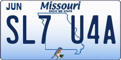 MO license plate SL7U4A