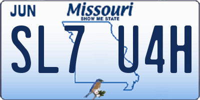 MO license plate SL7U4H