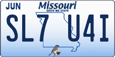 MO license plate SL7U4I