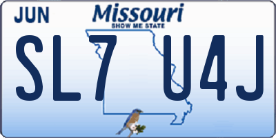 MO license plate SL7U4J