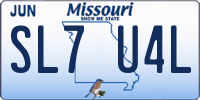 MO license plate SL7U4L