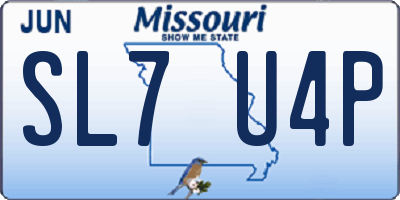 MO license plate SL7U4P