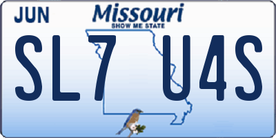 MO license plate SL7U4S